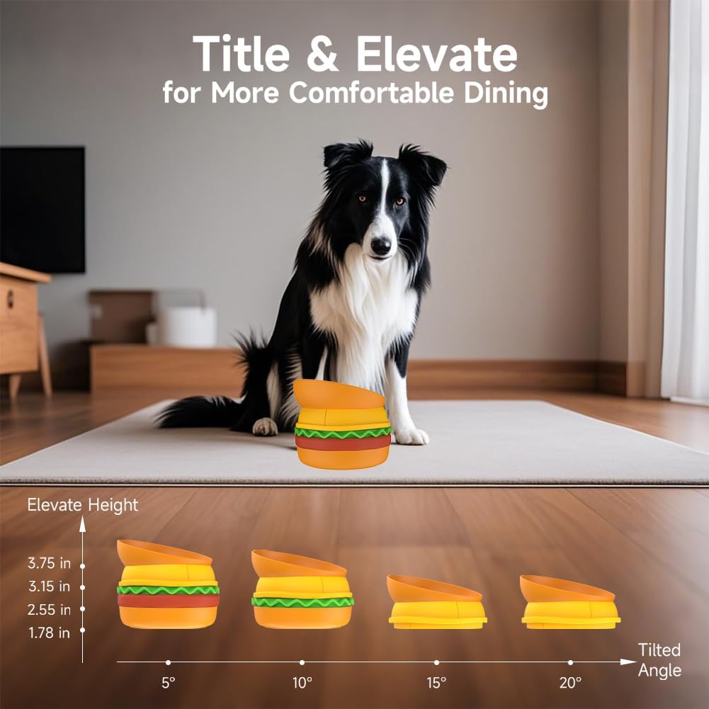 Gamelle Multi-couches Apparence Hamburger pour Chats et Chiens
