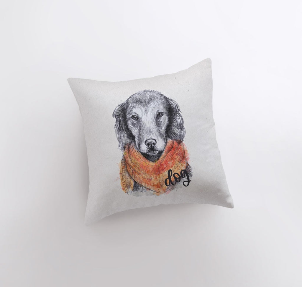 Coussin Chien Dessin au Crayon