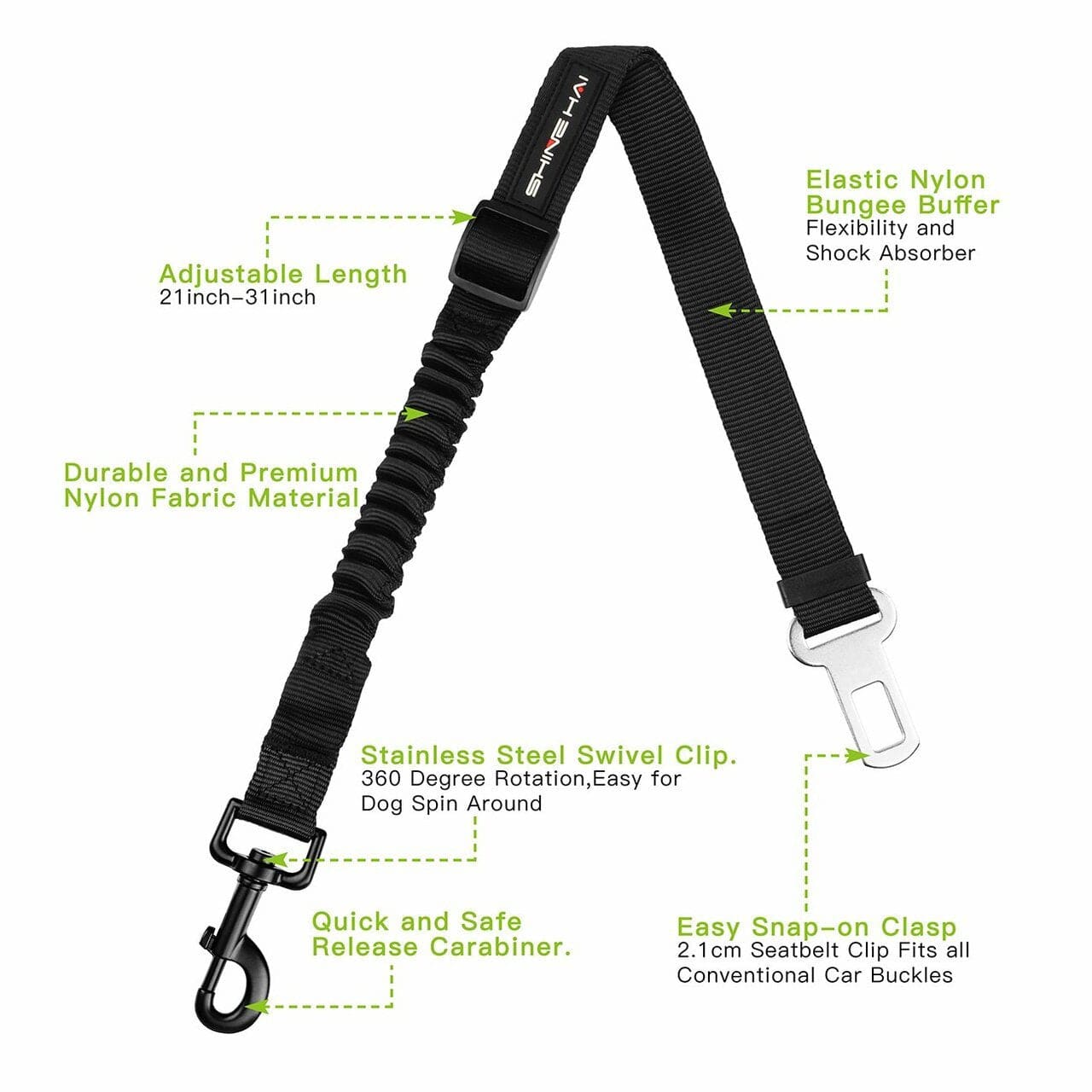 Harnais Réglable pour Chien - Pack de 2 avec Connecteur de Sécurité