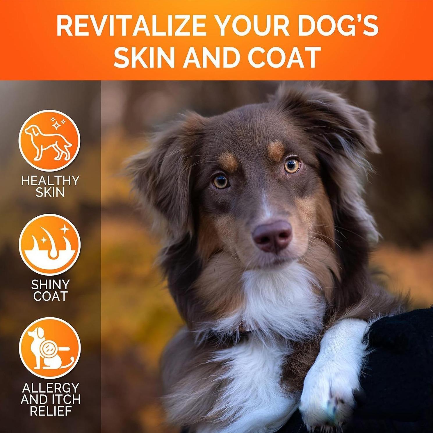 Youmile Oméga 3 pour Chiens - 120 Comprimés de Huile de Poisson - Allergies et Démangeaisons