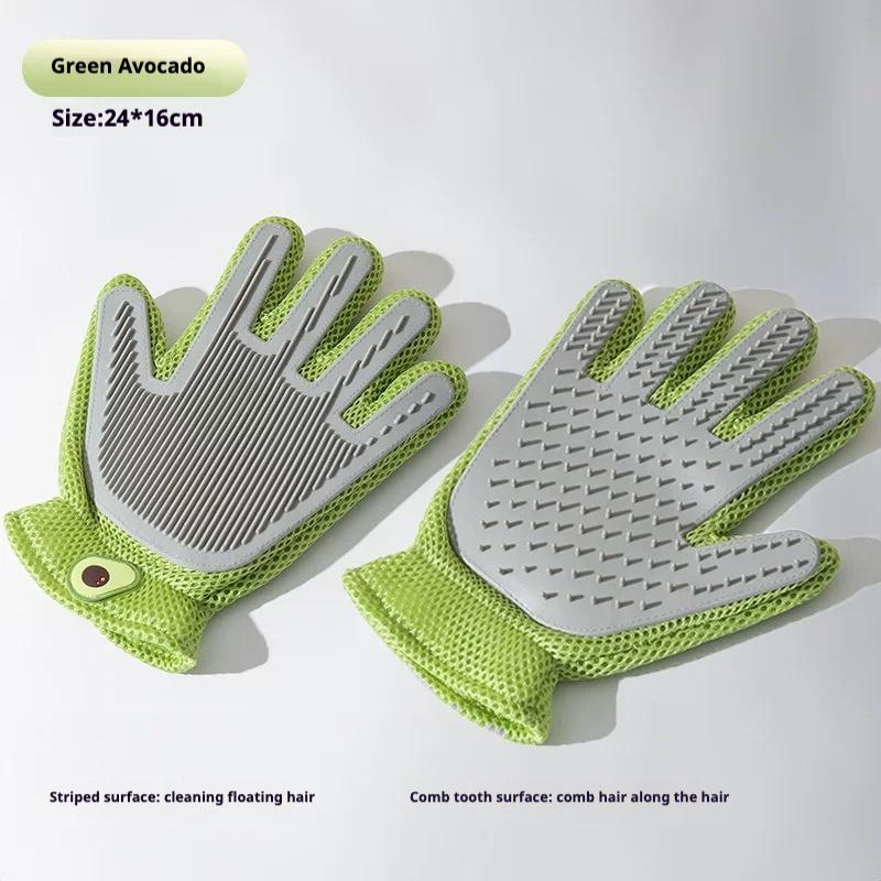 Gants et brosses de toilettage 2-en-1 pour animaux