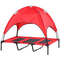 Lit surélevé portable pour chien avec protection UV et effet rafraîchissant