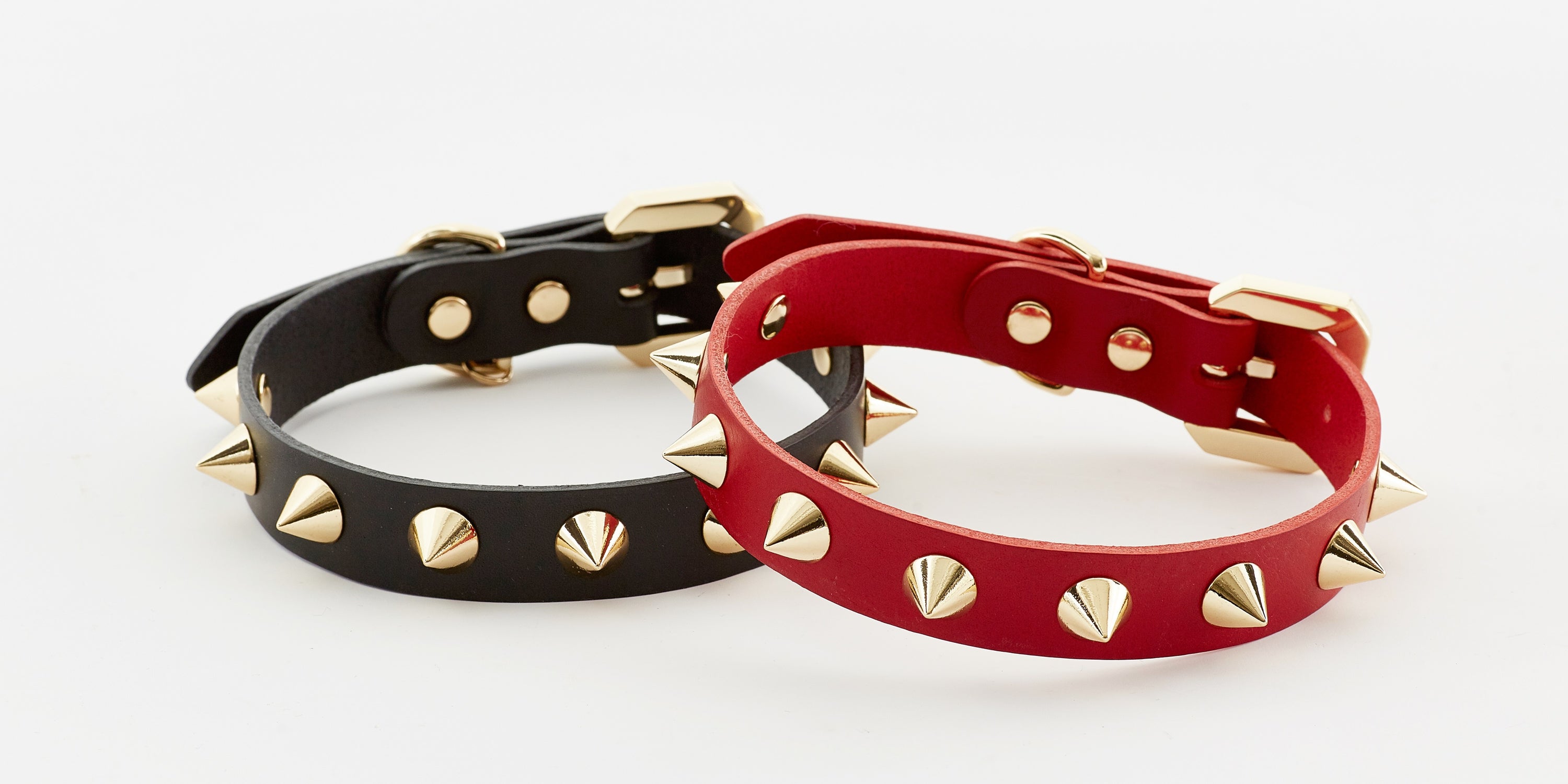 Collier en Cuir Végétal Rouge