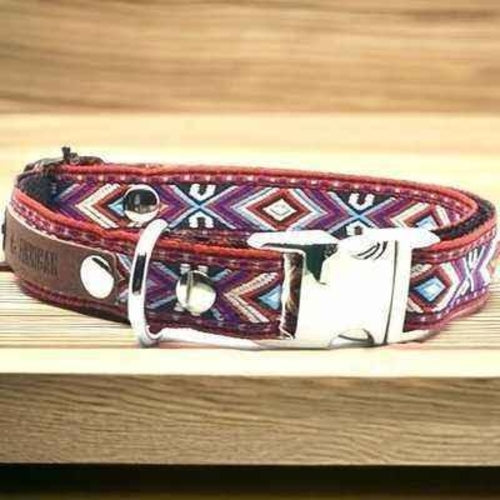 Collier en Coton Gravé avec Pendentif pour Chien
