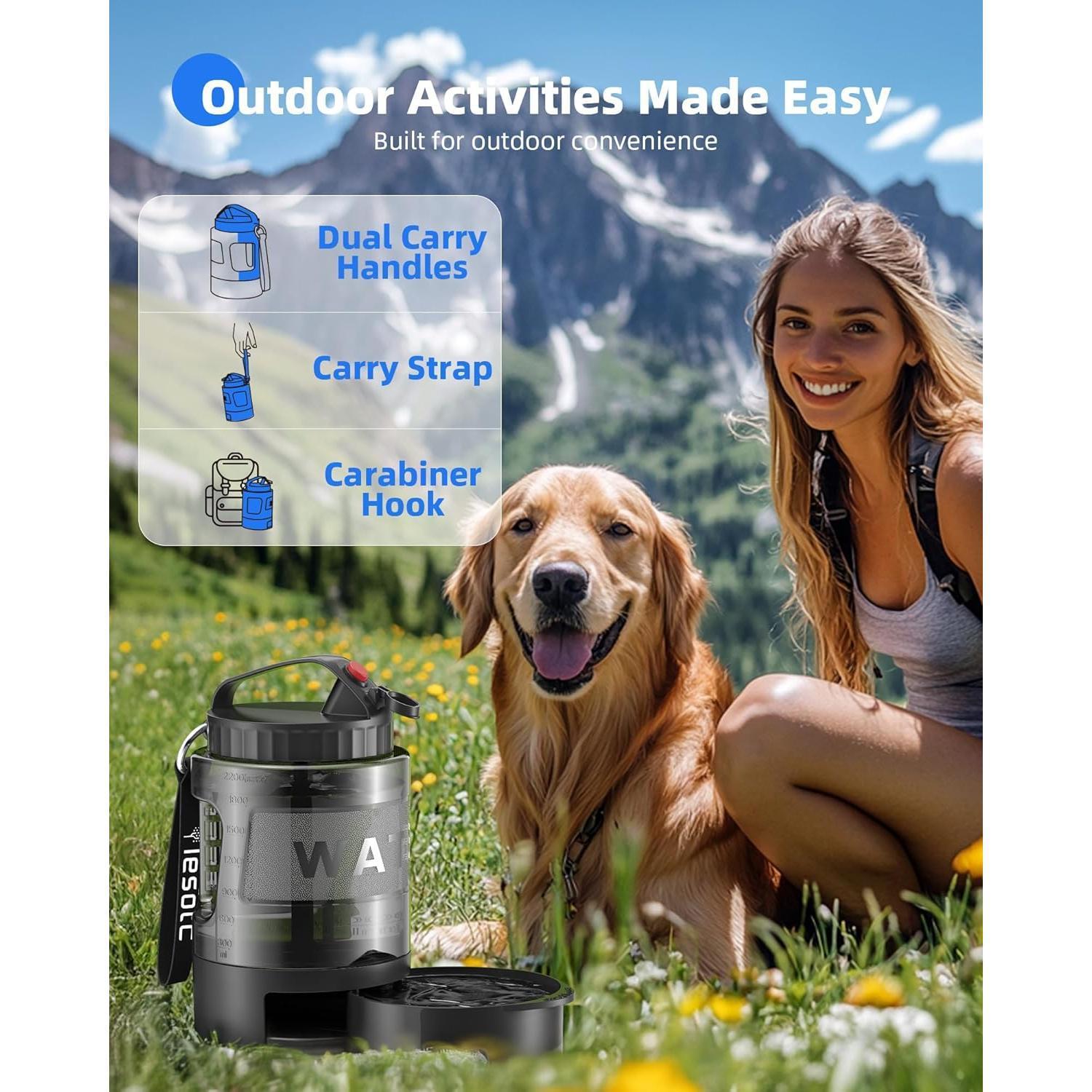 Bouteille d'Eau de Voyage pour Chien, Grande Capacité