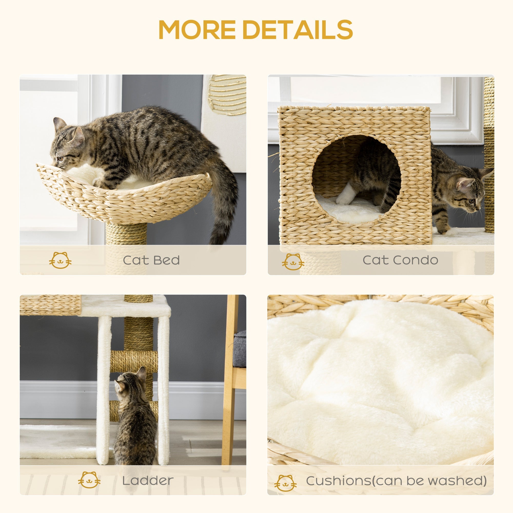 Arbre à Chats en Rattan : Confort et Sécurité pour Votre Félin