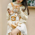 Sac à dos portable pour chien avec sangle de poitrine