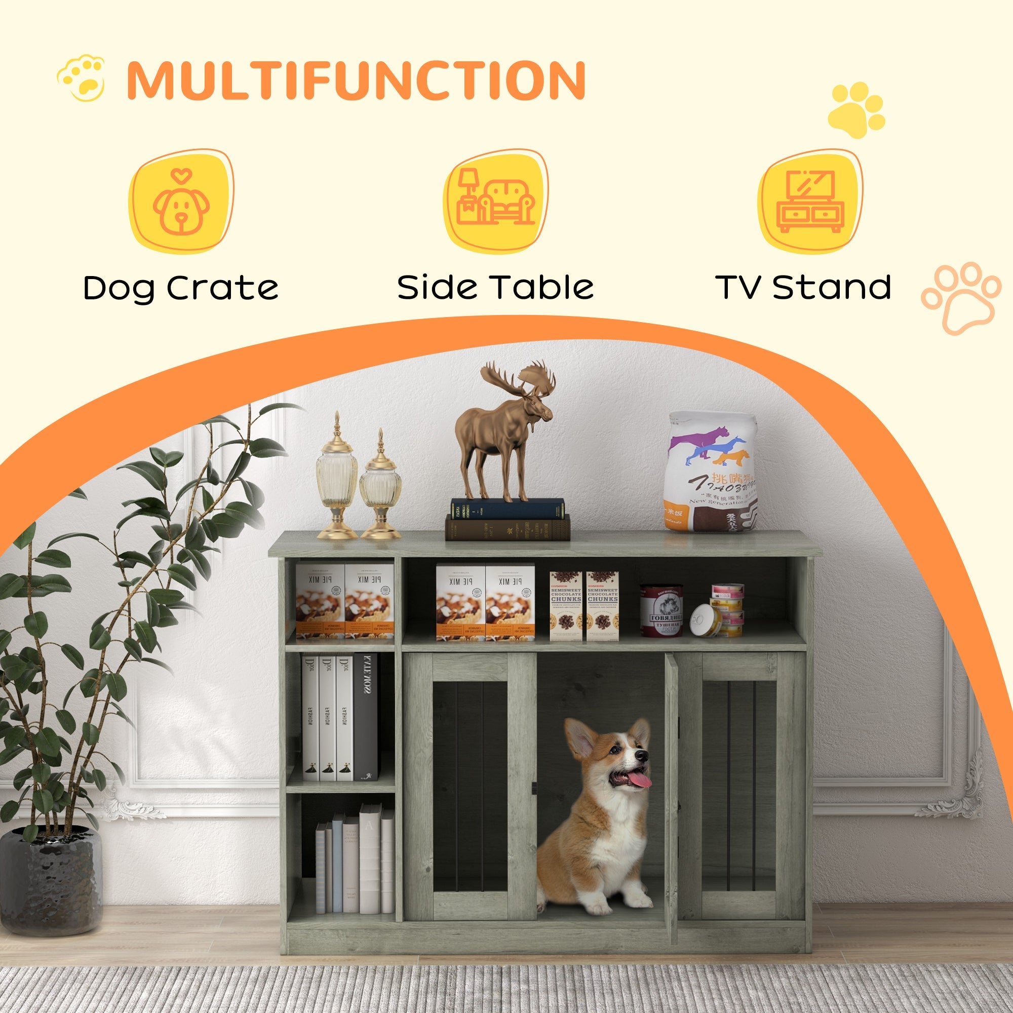 47" Chien Cage Furniture avec Storage
