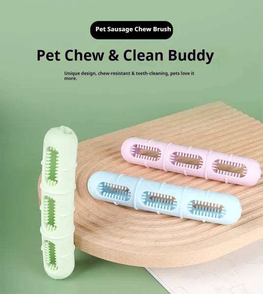 Brosse à dents en forme de saucisse pour chien