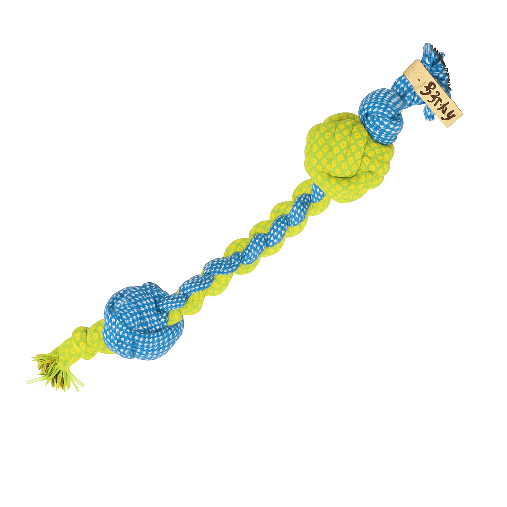 Résistant Braided Corde Chien Jouet avec Dual Knots – À mâcher & Tug Jouet pour