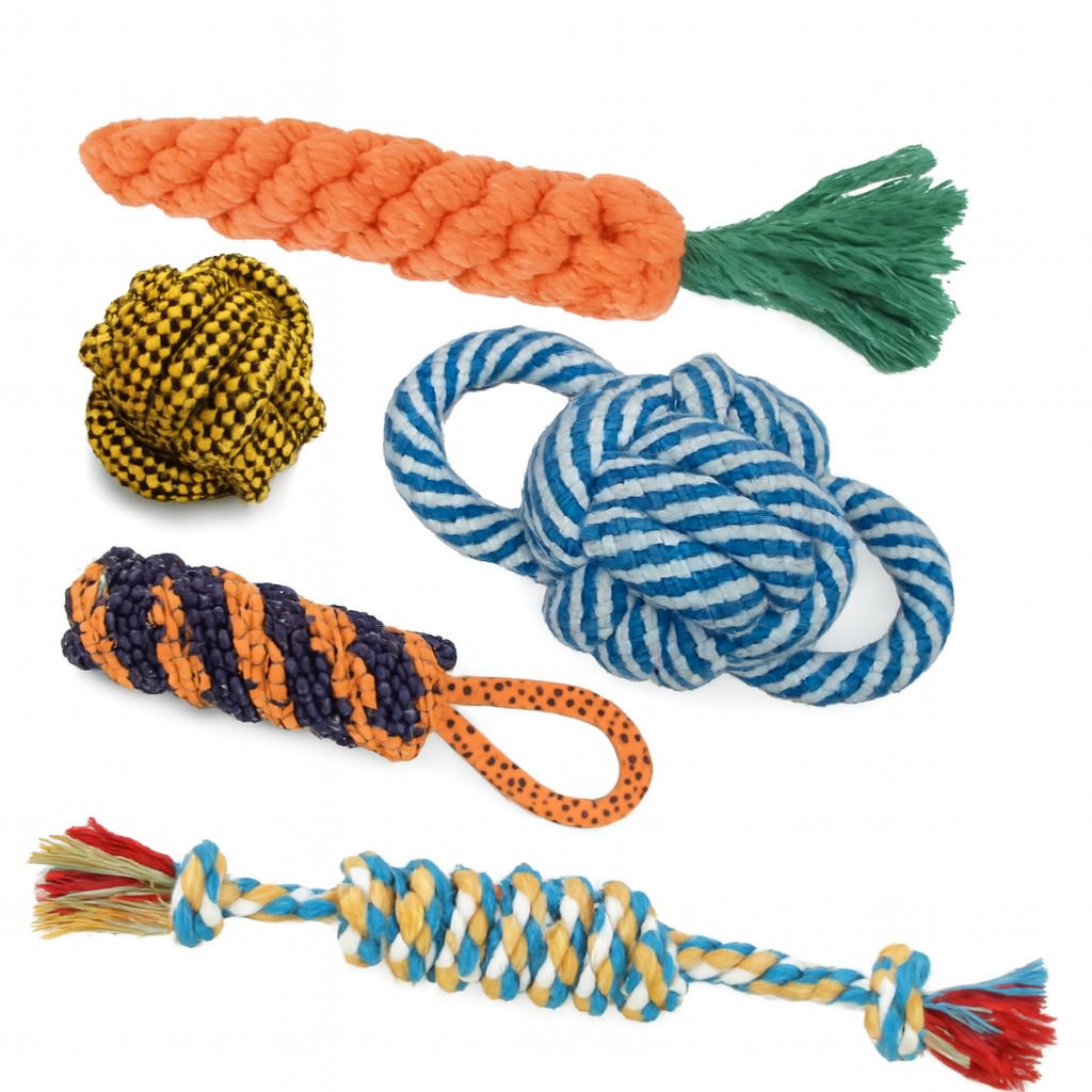 Ensemble de jouets en corde et jouets à mâcher pour petits chiens