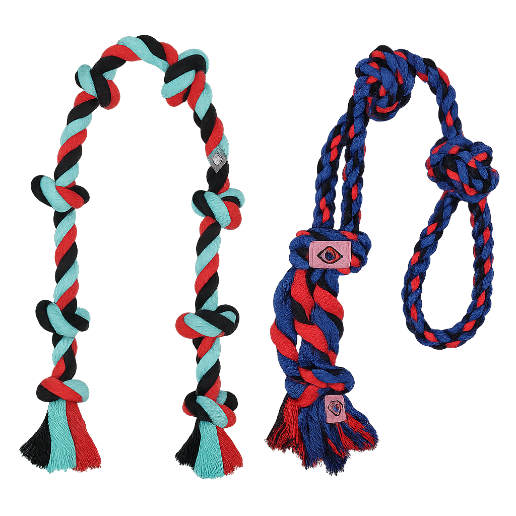 Ensemble de 2 Jouets en Corde pour Chien – Résistants à Mâcher et à Tirer