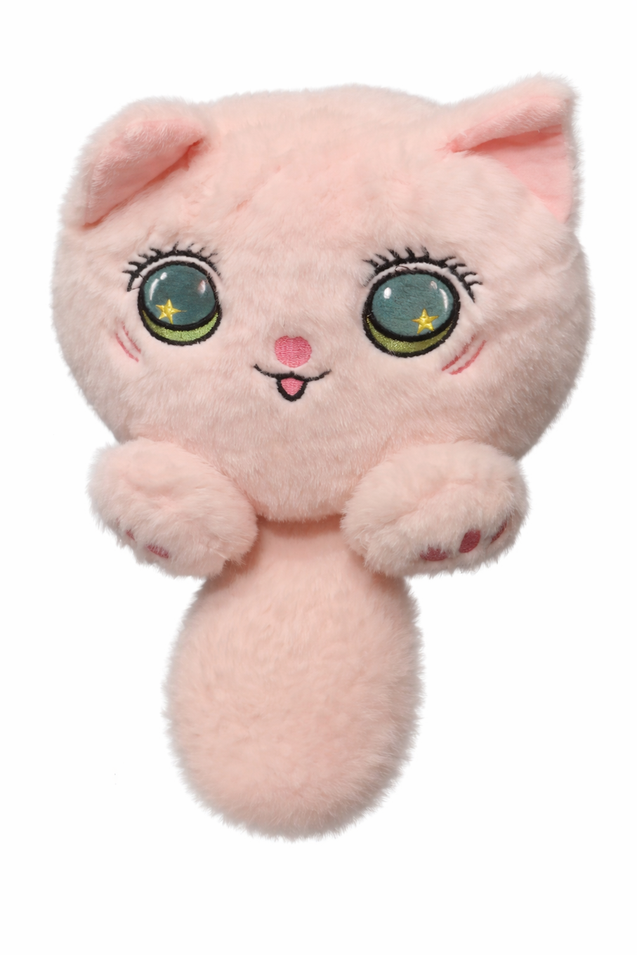 Adorable jouet en peluche chaton à yeux en étoile pastel rose