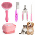 5-in-1 Pink Animal Toilettage & Ongle Care Kit