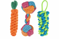Combo de 3 Jouets Résistants en Coton pour Chiens et Chats