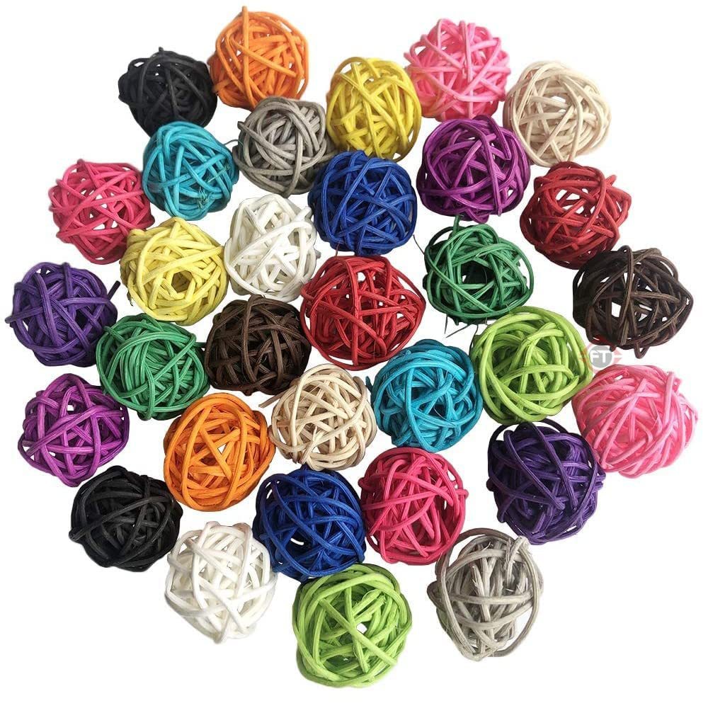 FIRSTLY 5 PCS BRANCHE DE SAULE NATURELLE Balle POUR PETITS ANIMAUX, LAPIN