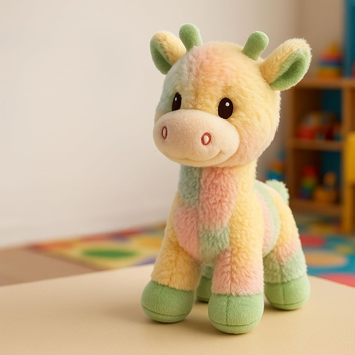 Girafe grise en peluche douce jouet