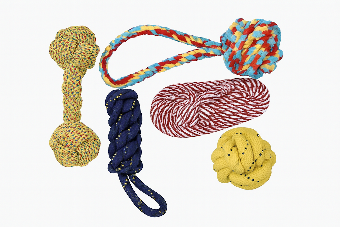 Set de jouets à mâcher interactifs 5-en-1 pour petits chiens