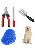 Kit de toilettage et de coupe des ongles pour animaux de 4 pièces