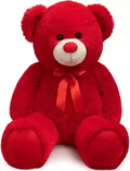 3 Feet Teddy bear stuffed animal Doux Jouet gift Red