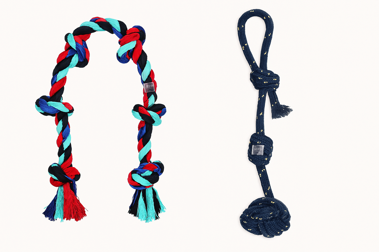 Ensemble de 2 Jouets en Corde pour Chien – Résistants à Mâcher et à Tirer