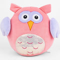 Coussin en Peluche Hibou Rose et Doré – 30cm