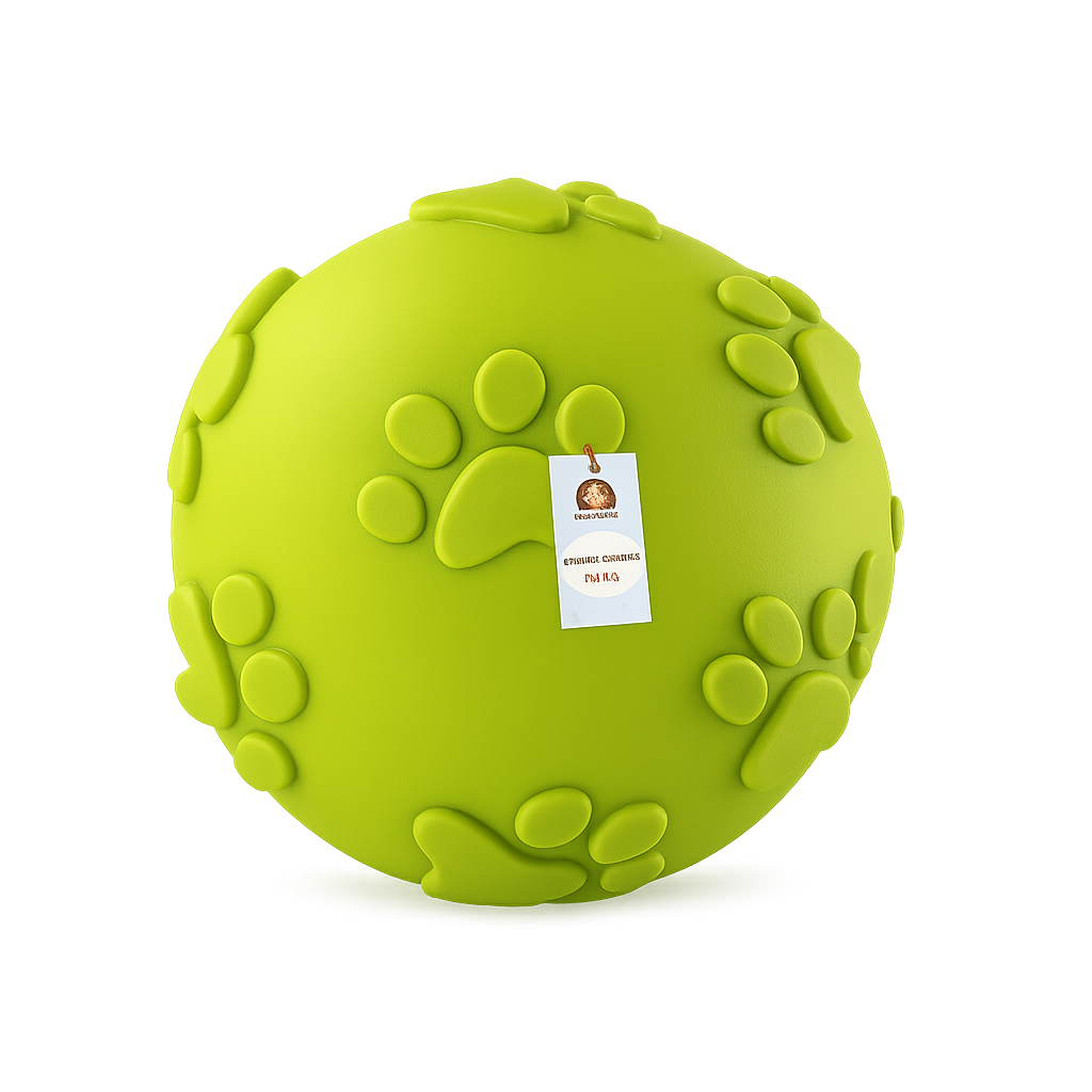 Balle à picots en caoutchouc naturel pour chiens – 2,8 pouces (7 cm) | Mastiquer, dentition &