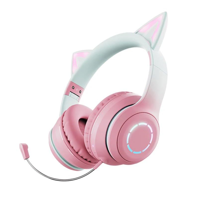 Casque Bluetooth sans fil pour enfants, adolescents et adultes (COULEUR-ROSE)