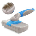 Brosse de toilettage auto-nettoyante pour animaux - Bleue