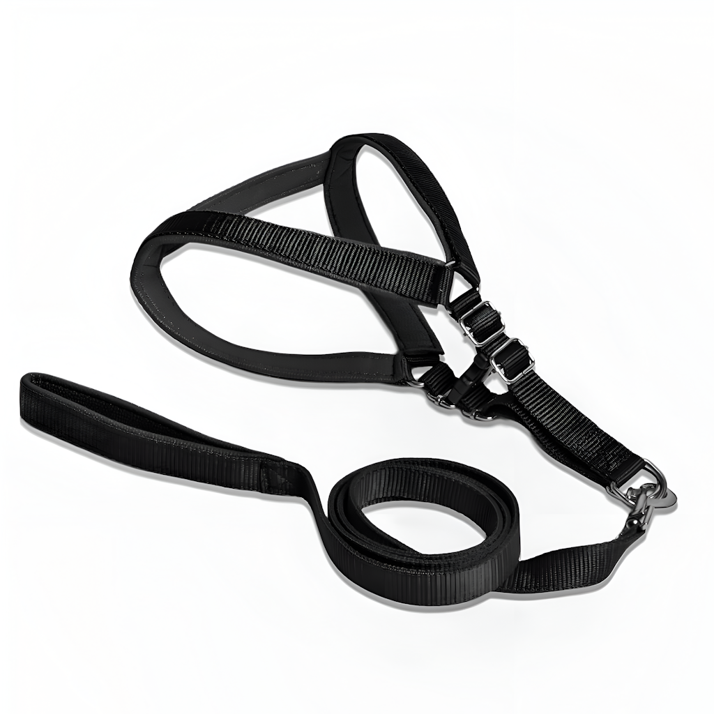 Harnais en nylon premium pour chien avec laisse rembourrée
