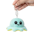 Porte-clés en peluche pieuvre jouet doux 11cm vert