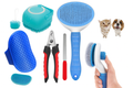 7-in-1 Animal Toilettage Kit – Self-Cleaning Slicker Brosse, Bath Scrubber &