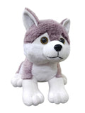 Husky Chien Peluche Doux Jouet 30 cm Couleur Violet Clair
