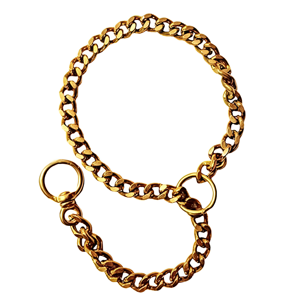 Collier en Chaîne en Laiton pour Dressage de Chiens