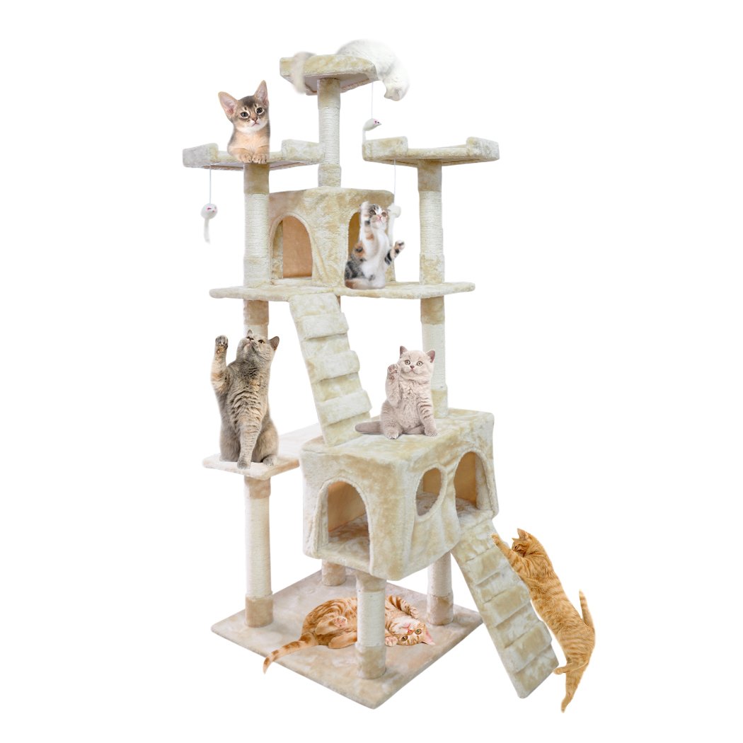 Arbre à chat PaWz 1,8M avec griffoir, maison et gymnase