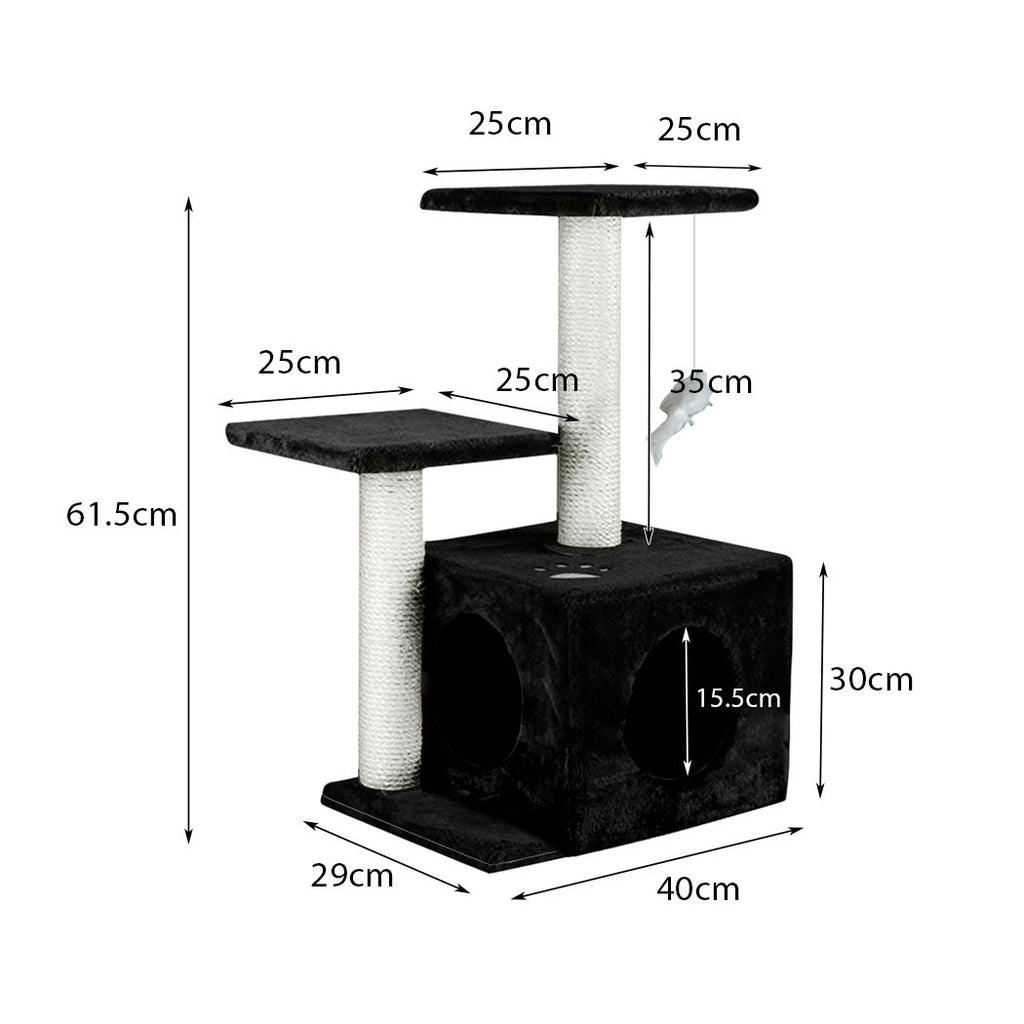 Arbre à gratter pour chat PaWz 0,6 m - Gym maison condo meuble grattage