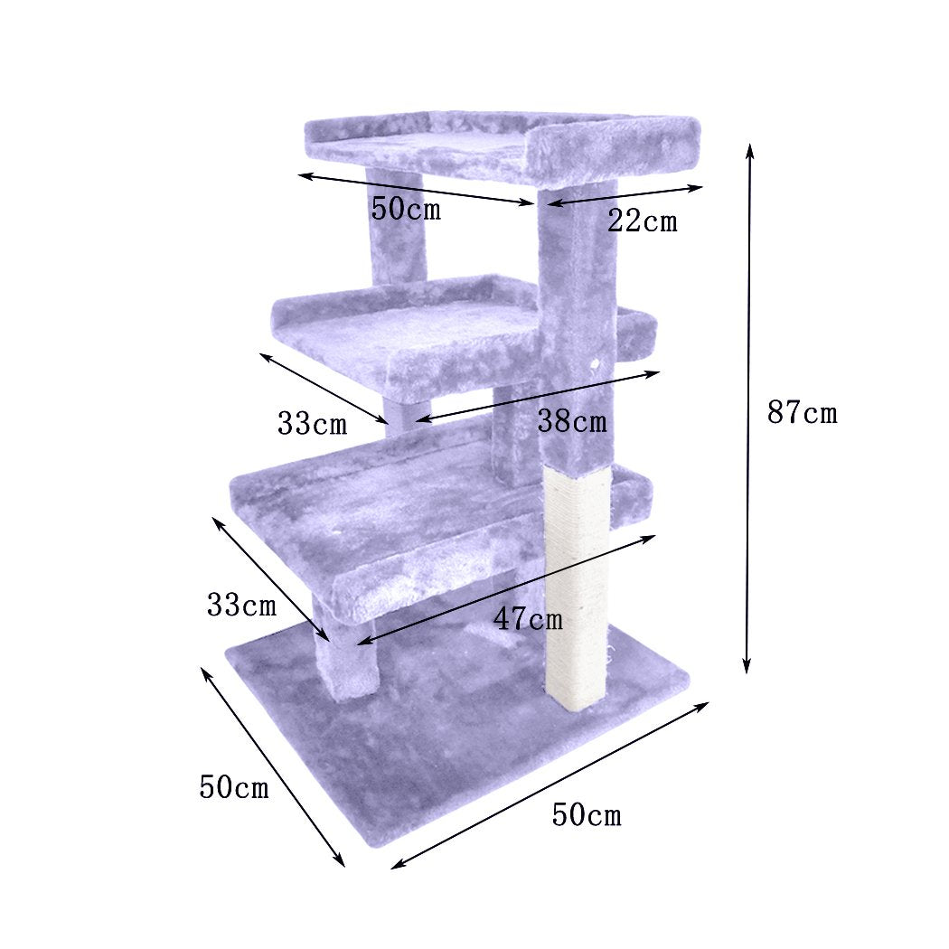 Arbre à chat PaWz avec griffoir, poteau, gymnase et condo pour animaux