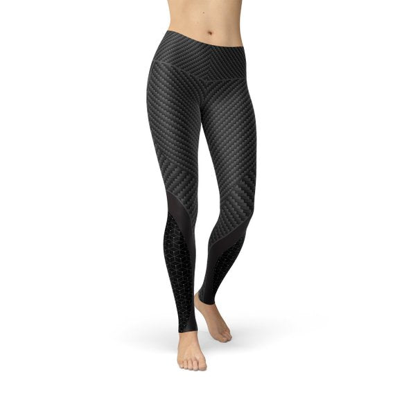 Leggings de sport en fibre de carbone pour femmes