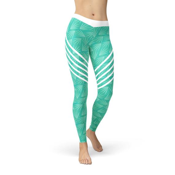 Leggings de sport turquoise