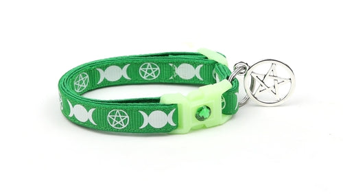 Familiar de Sorcière sur Collier de Chat Vert