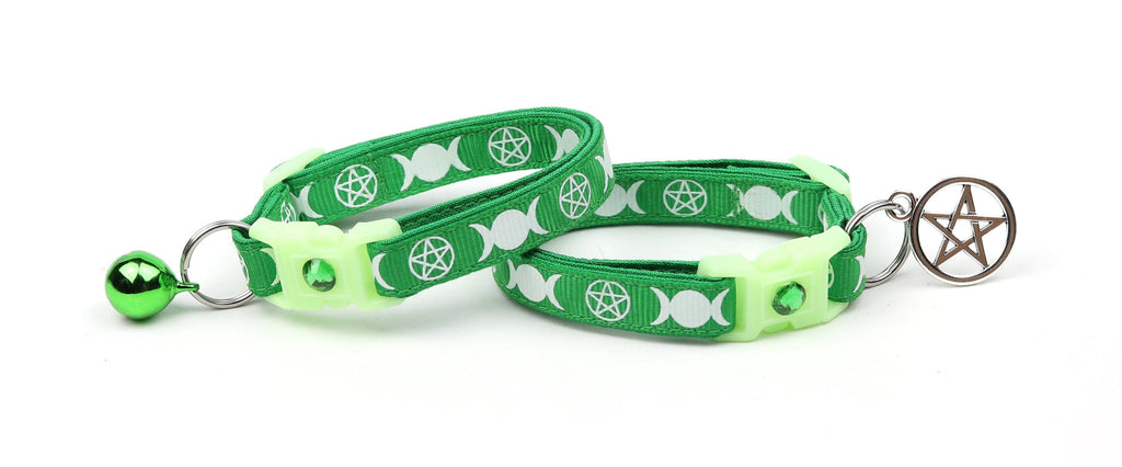 Familiar de Sorcière sur Collier de Chat Vert