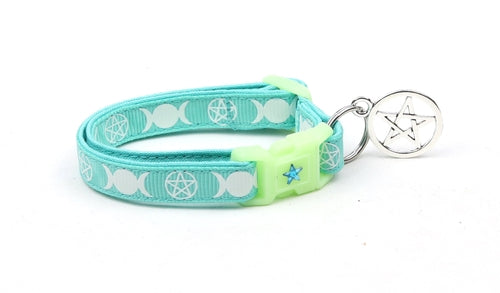 Collier Aqua pour Chat avec Familiers de Sorcière