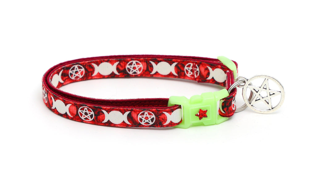 Collier en Rubis pour Chat "Familiar de Sorcière"