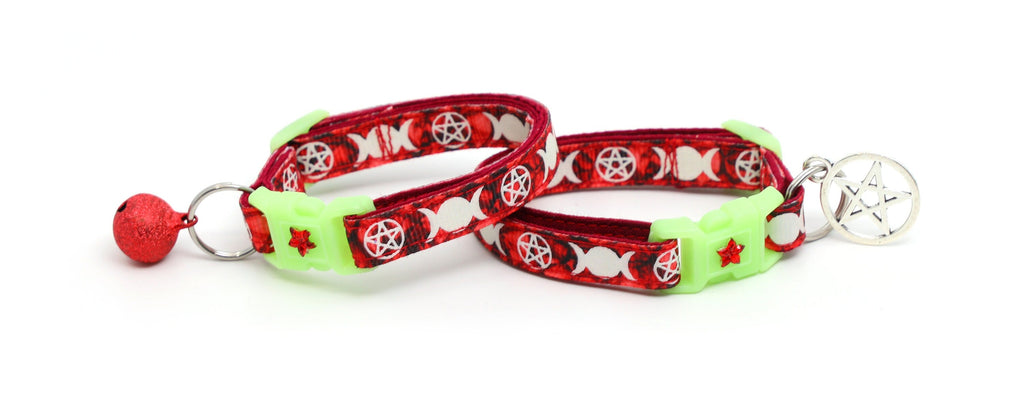 Collier en Rubis pour Chat "Familiar de Sorcière"