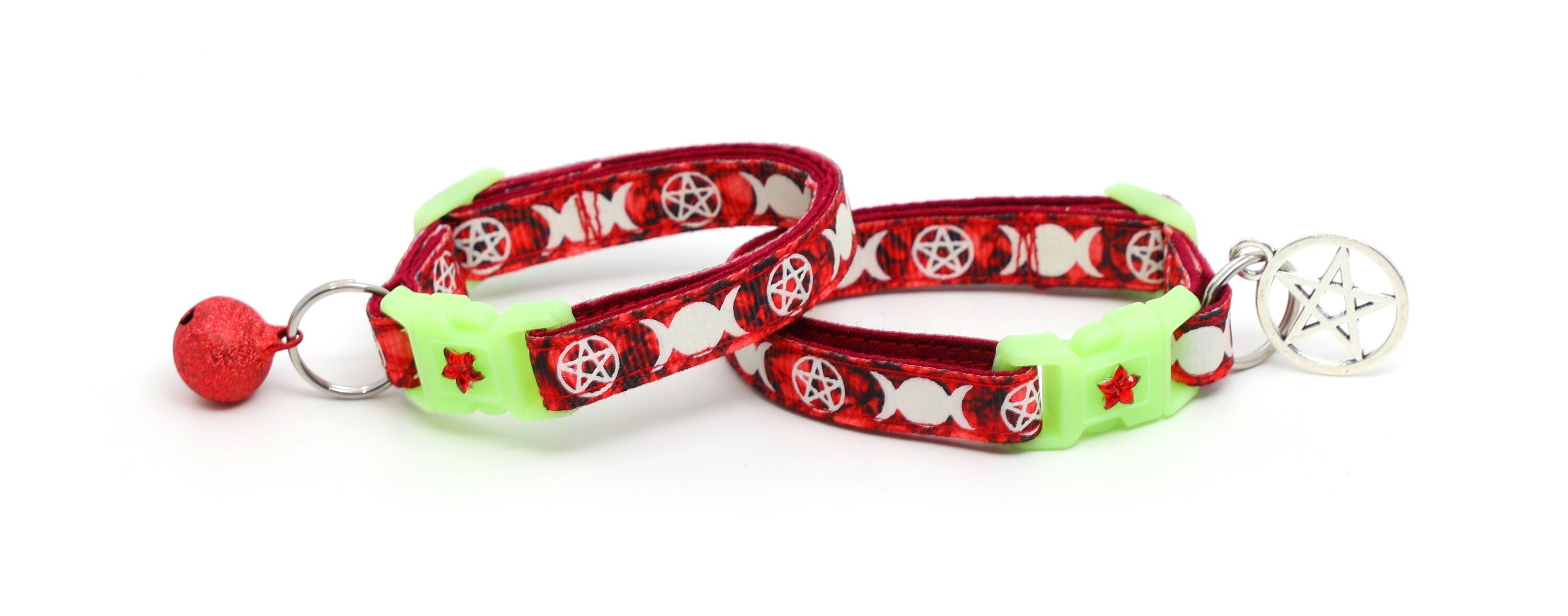 Collier en rubis pour chat "Familiar de Sorcière