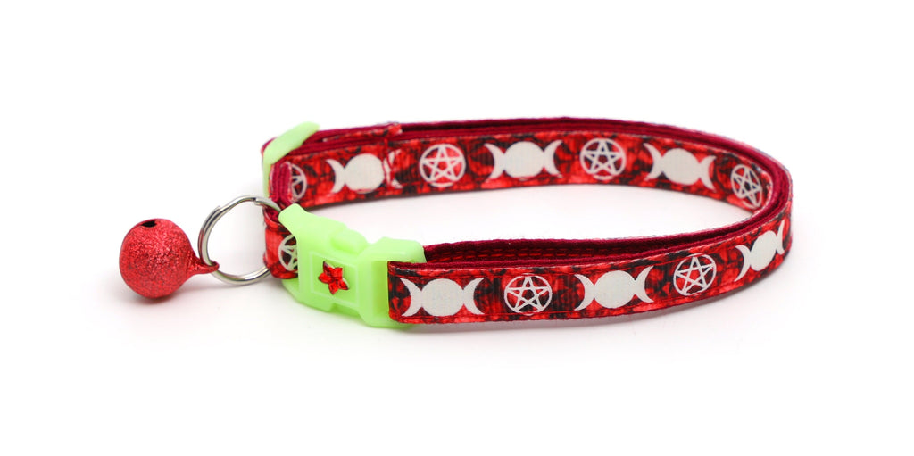 Collier en Rubis pour Chat "Familiar de Sorcière"