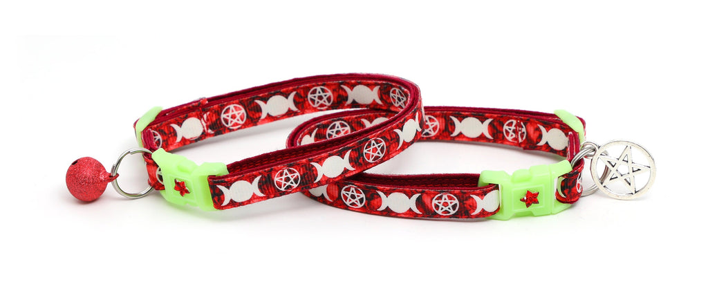 Collier en Rubis pour Chat "Familiar de Sorcière"