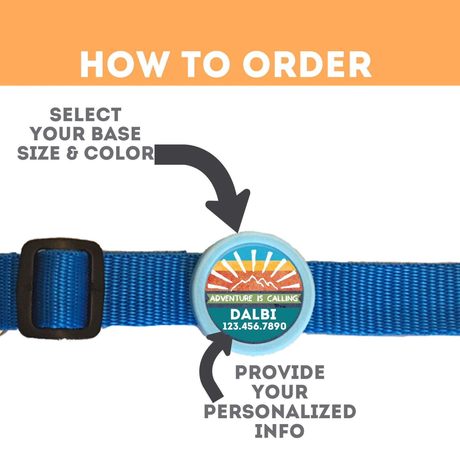 Adventure Is Calling Tag- Silent, Eco-Friendly, Ringless ID Tag pour