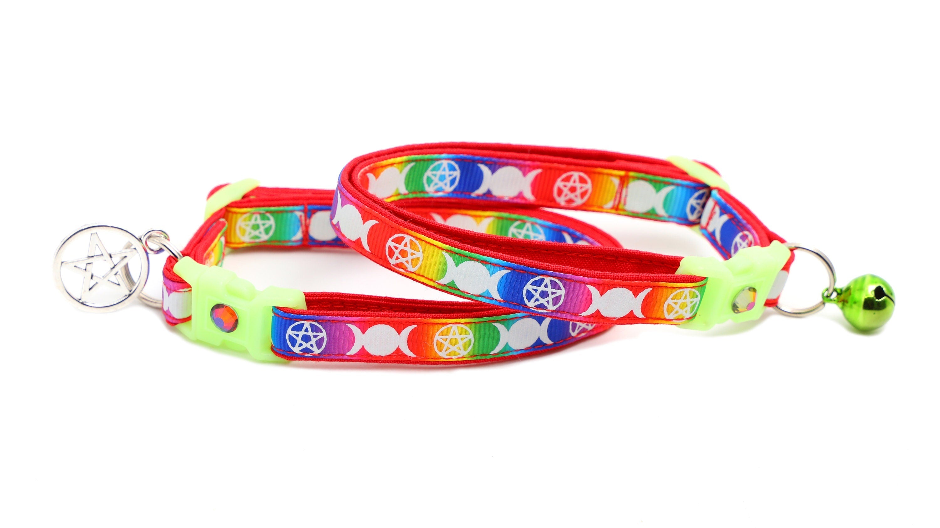 Collier Arc-en-Ciel pour Chat avec Familiar de Sorcière