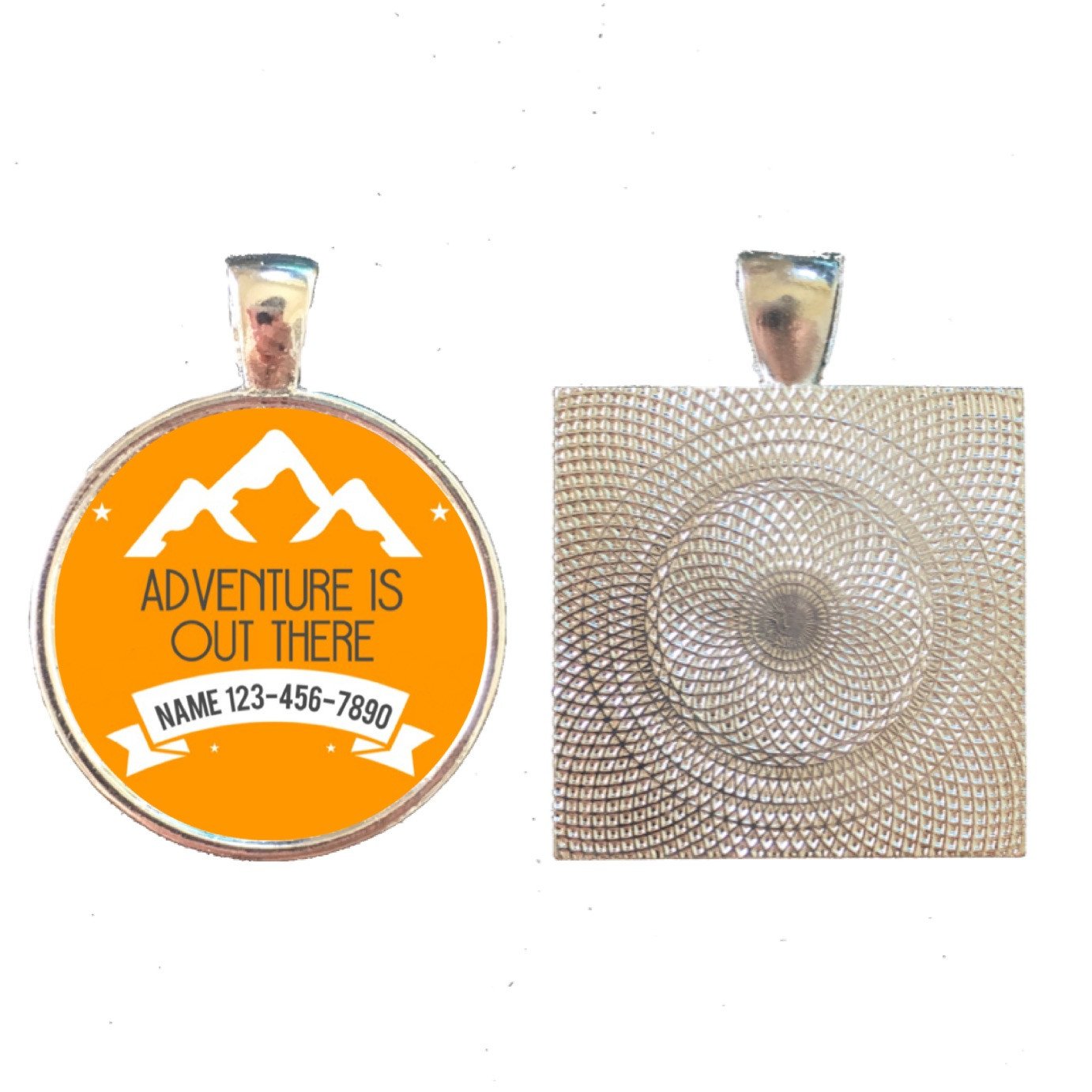 Adventure is Out There" Personalized Chien ID Custom Animal Tag You Choose